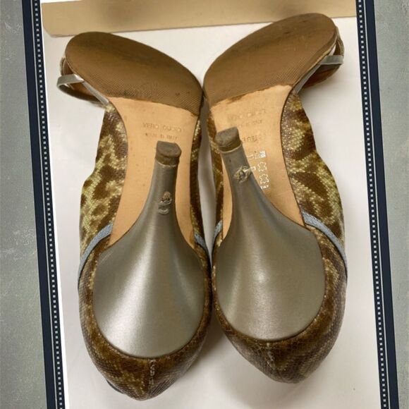 Alain Tondowski Designer Snake Heels 38.5 8 - Picture 5 of 6